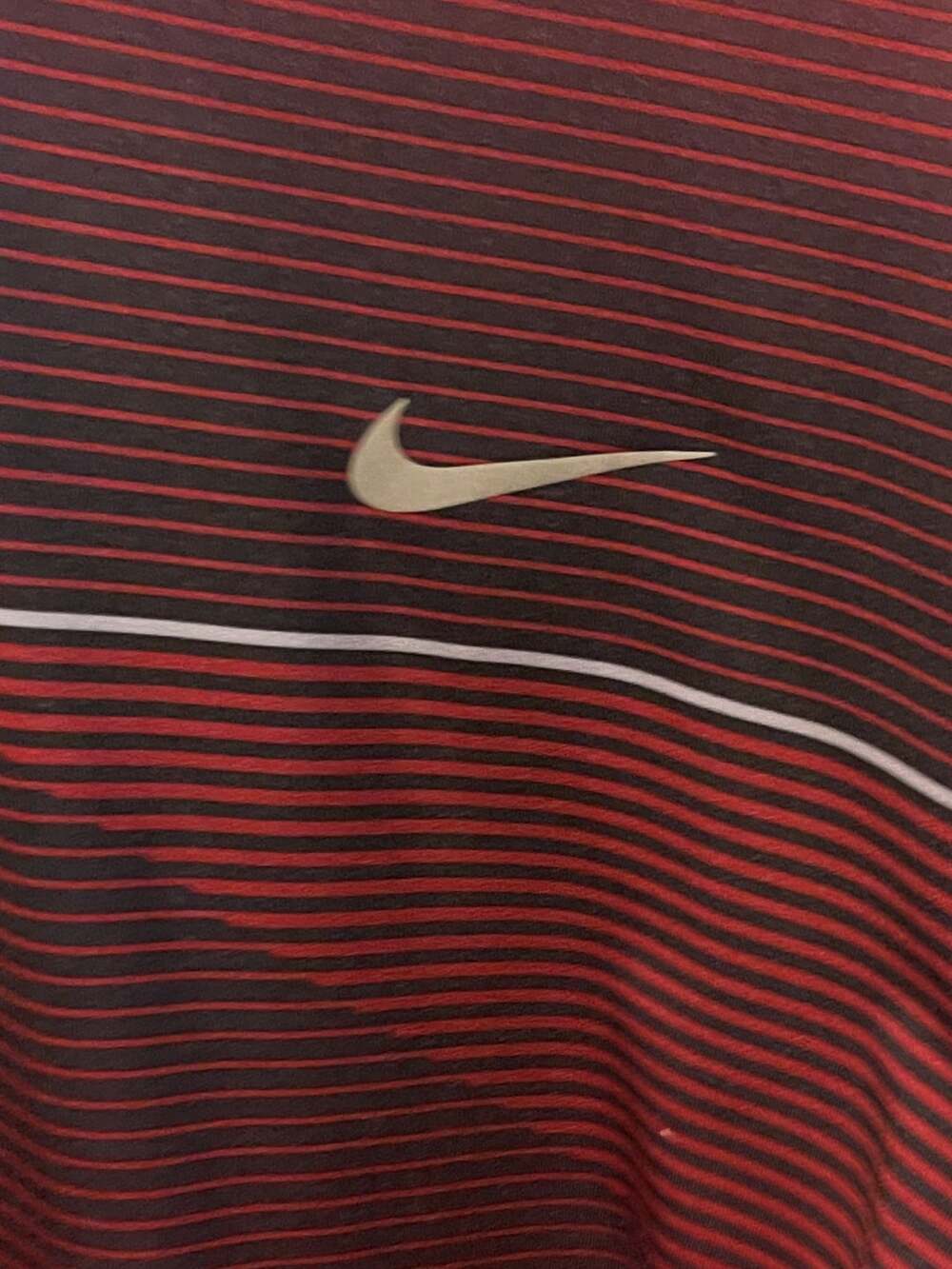 Nike Tiger Woods Collection Polo Shirt Size S Red Striped Golf - Picture 2 of 7